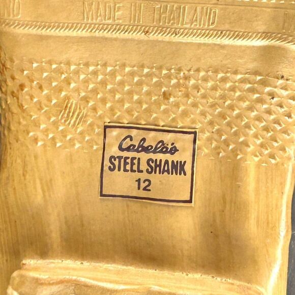 Cabela\'s Duck Boots Steel Shank Unisex Sz12 Tan& Brown Slip Resistant, Insulated main image 11